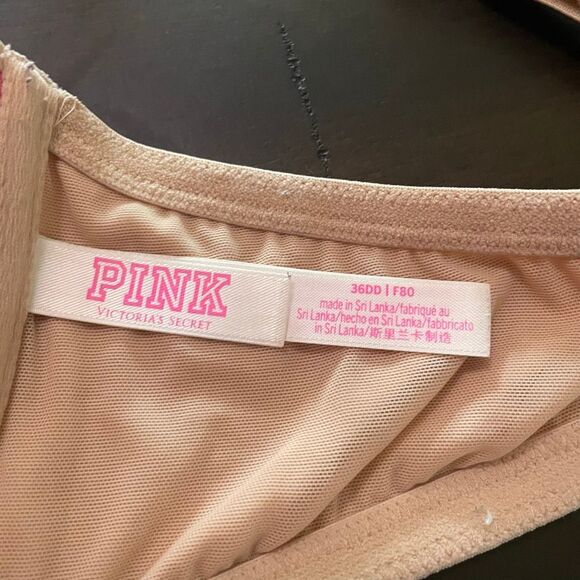 Victoria's Secret PINK 36DD Wear Everywhere Push Up T back Front Closure Bra Bei - Picture 6 of 7